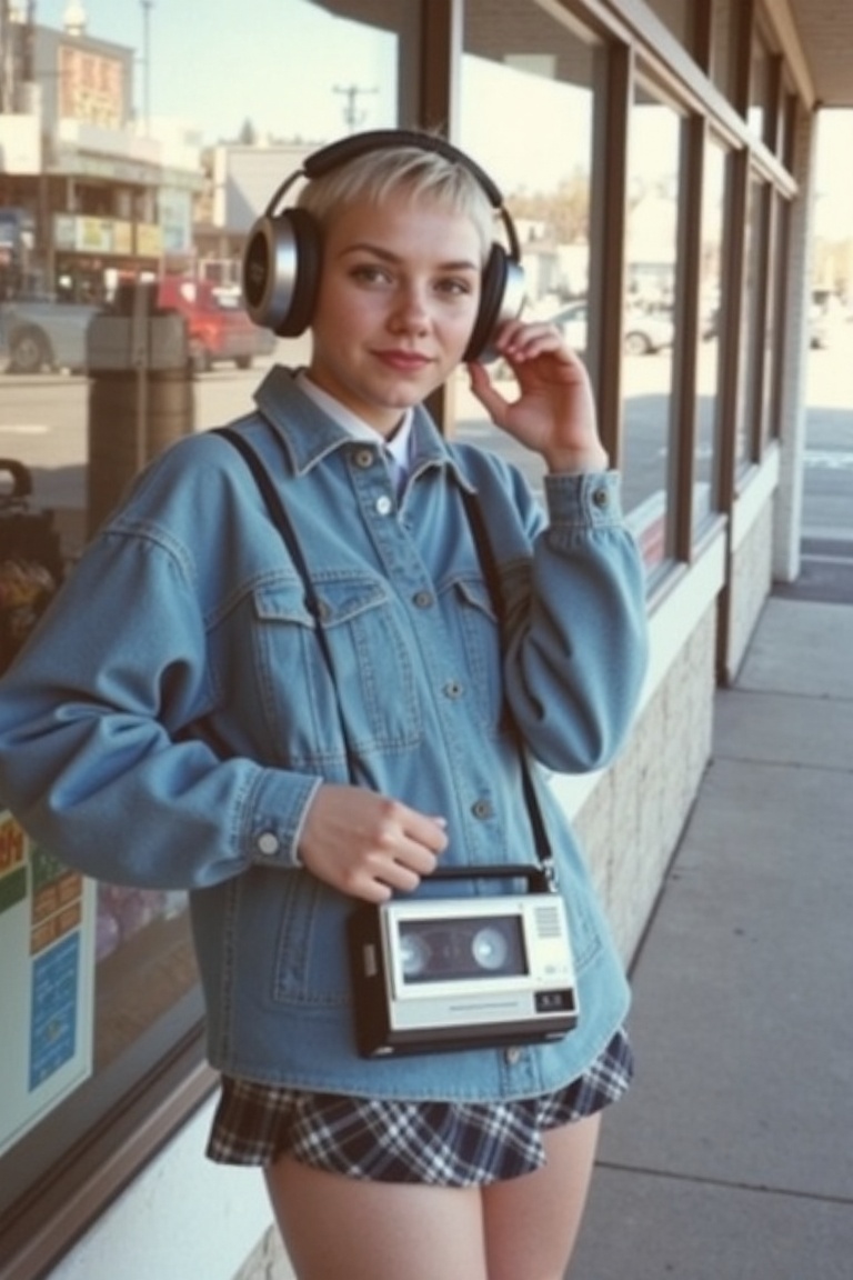 This is a faded photograph from the 1980s,  washed in soft vintage hues,  like a memory developed by time itself. The mome...