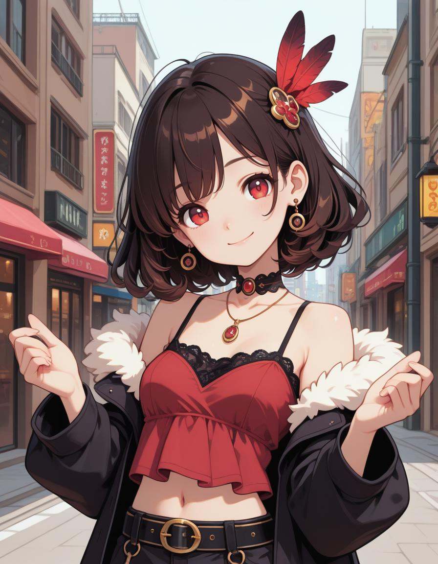 1girl,  solo,  smile on Tensor.Art