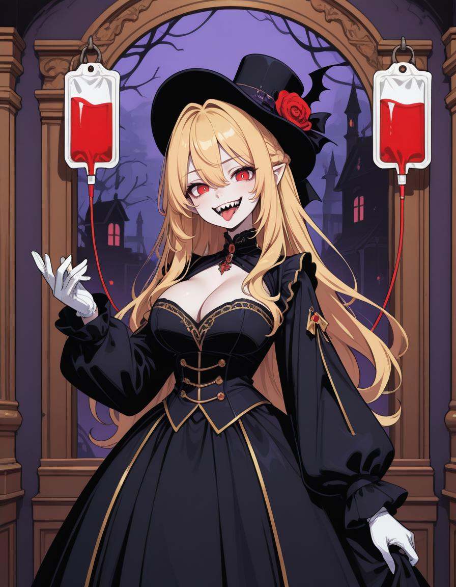 1girl,  gothic horror setting,  detailed background on Tensor.Art