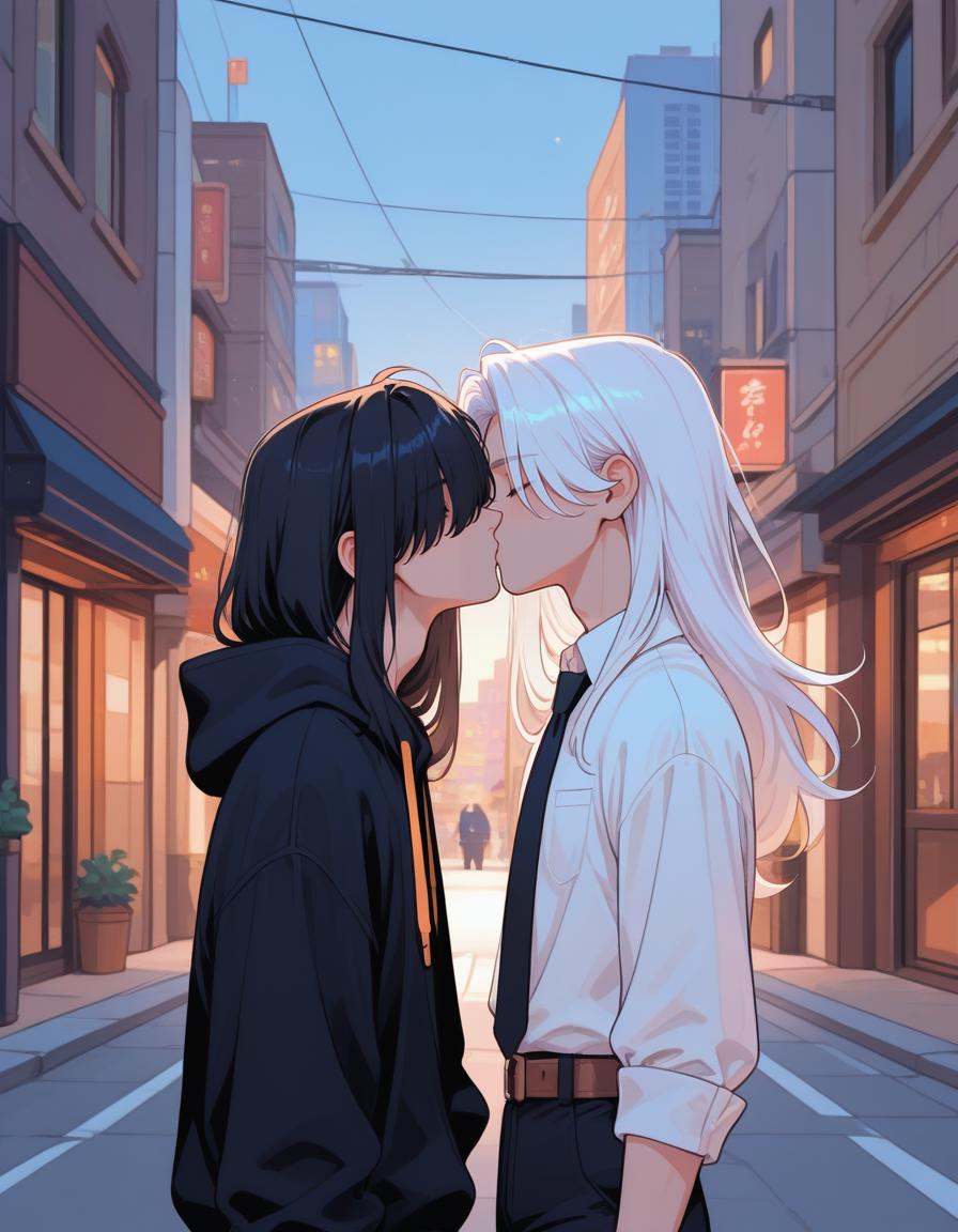 black hoodie,  white shirt,  button up on Tensor.Art