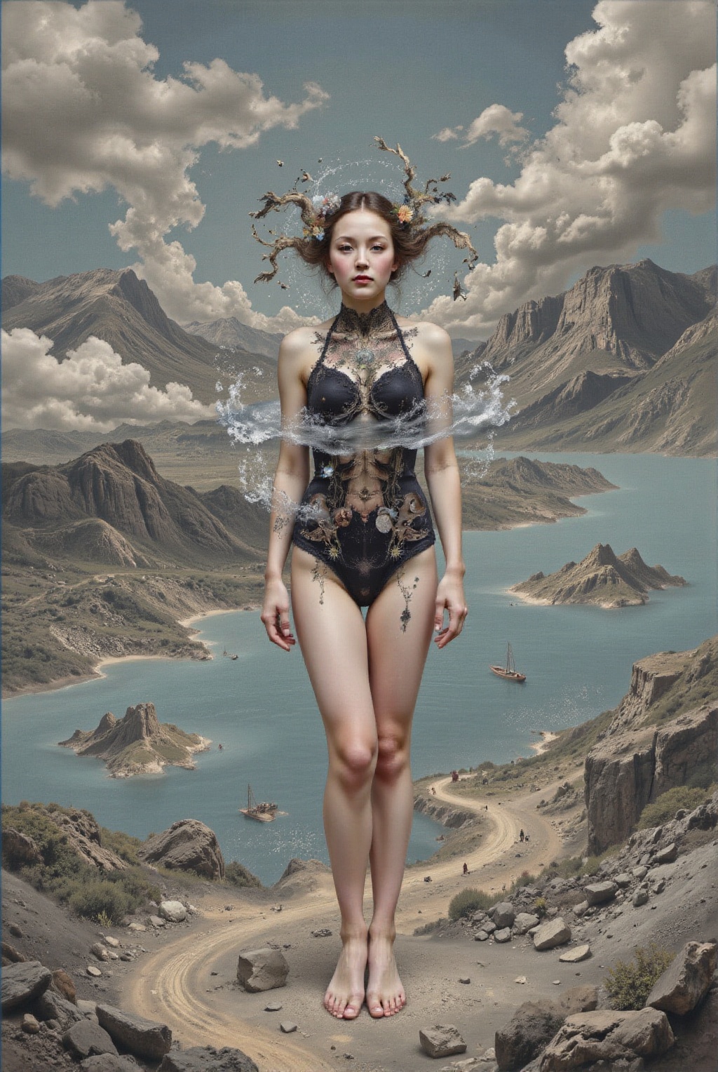©AsaCHEN長志1 girl,  urbanized body,  barefoot on Tensor.Art