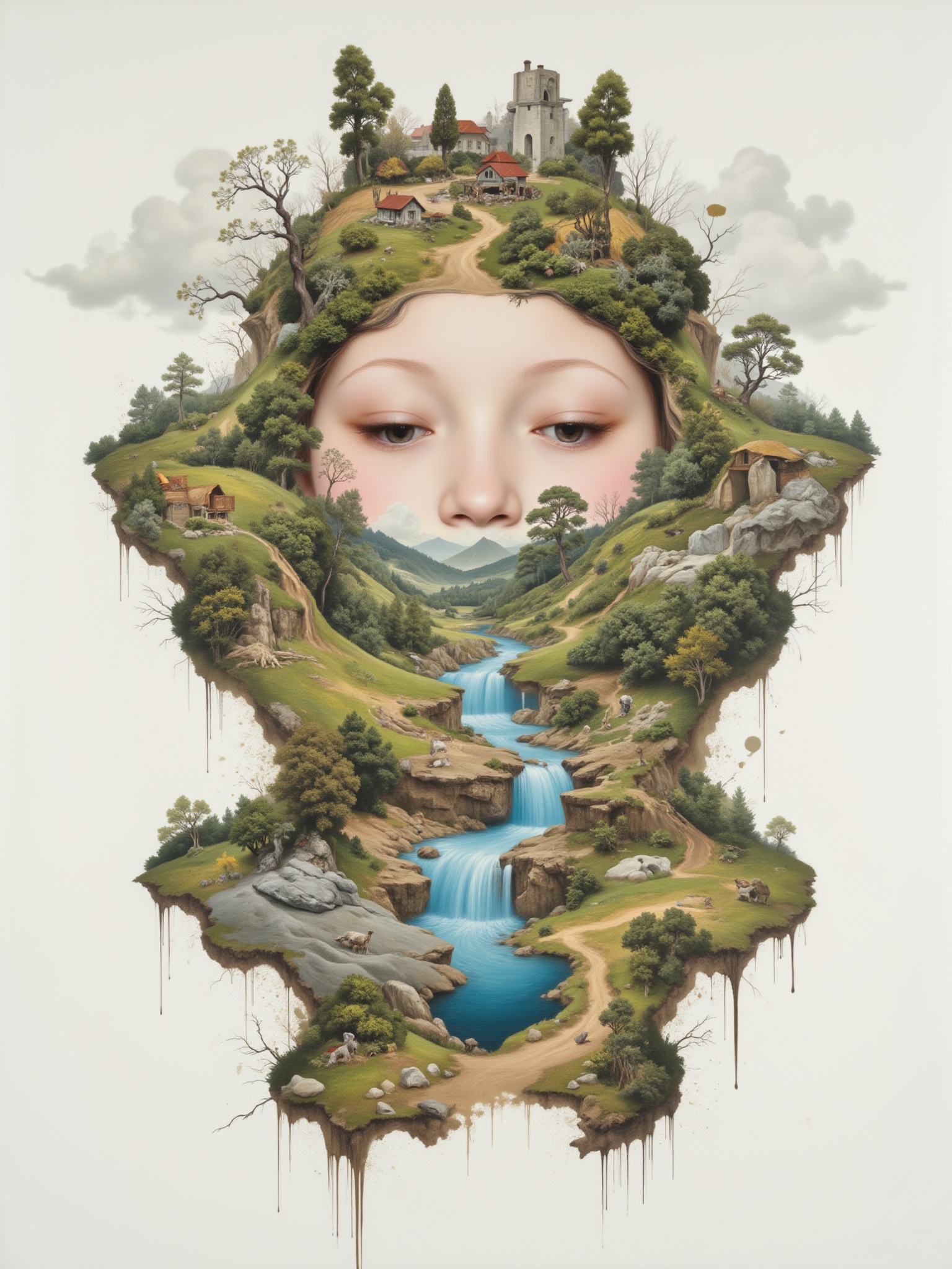 (inner child),  surreal,  simple background on Tensor.Art
