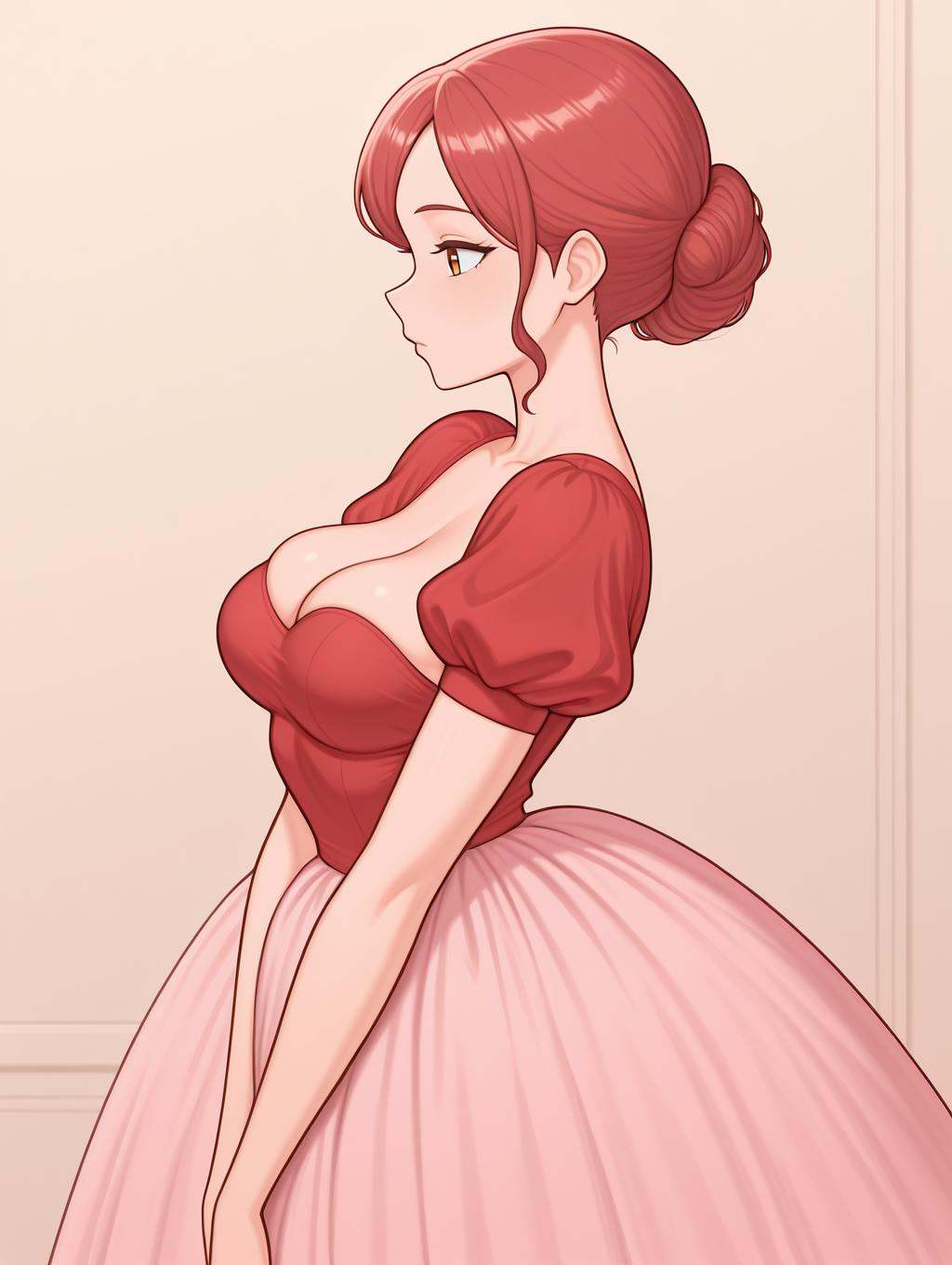 heeheehaagrr,  1girl,  red shirt on Tensor.Art
