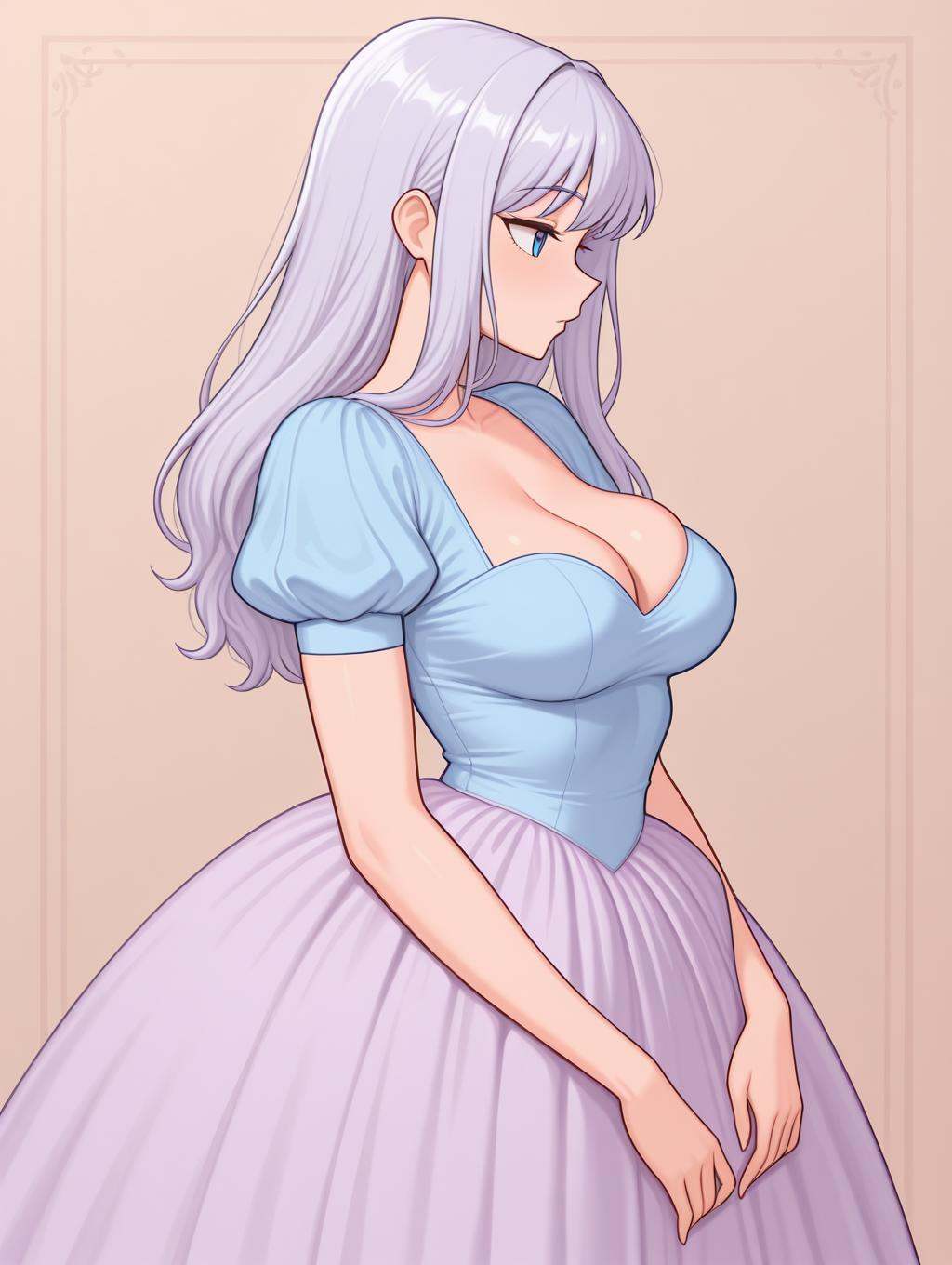 heeheehaagrr,  1girl,  blue shirt on Tensor.Art