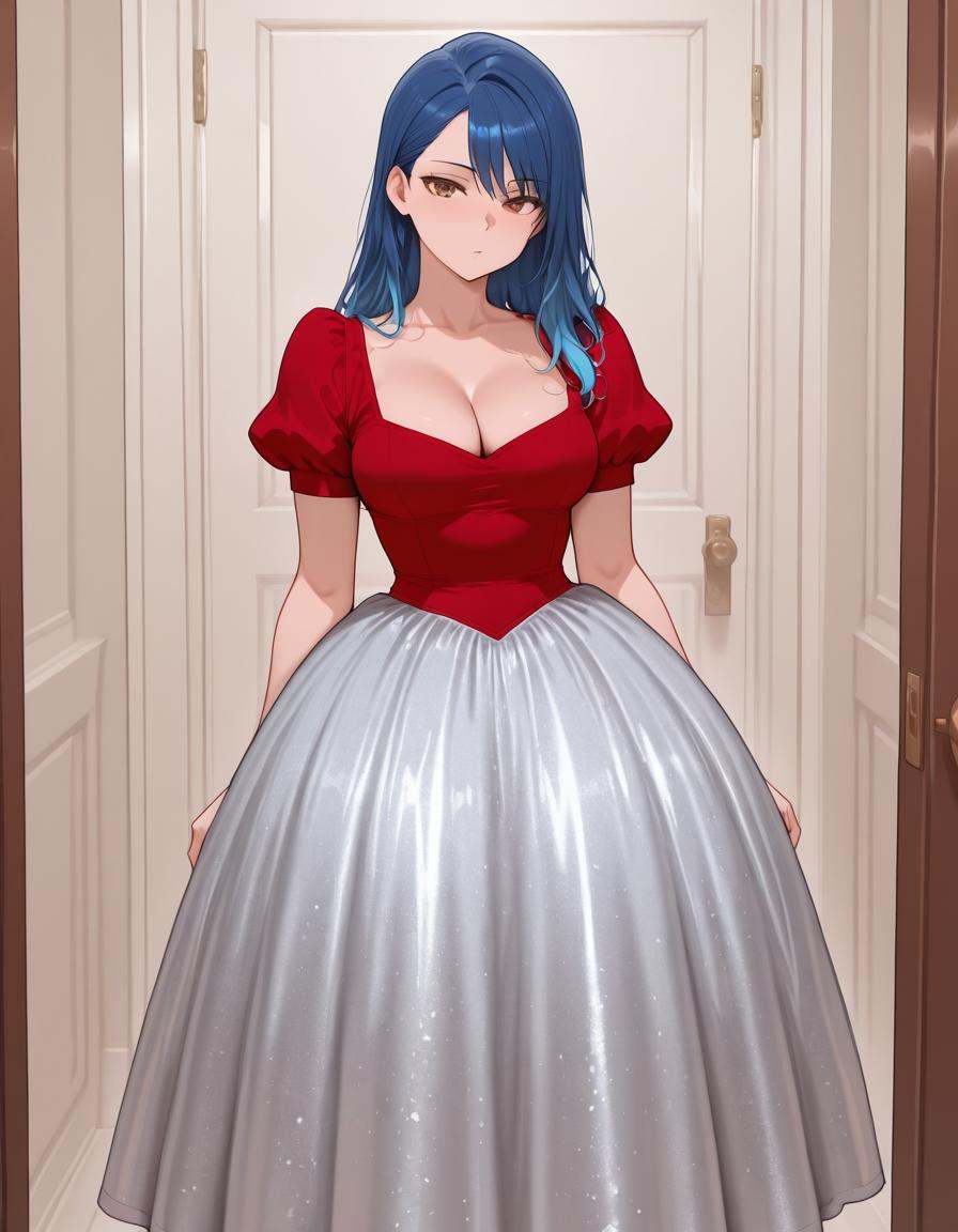 plaincolor ballgown long dress,  best quality,  amazing quality on Tensor.Art