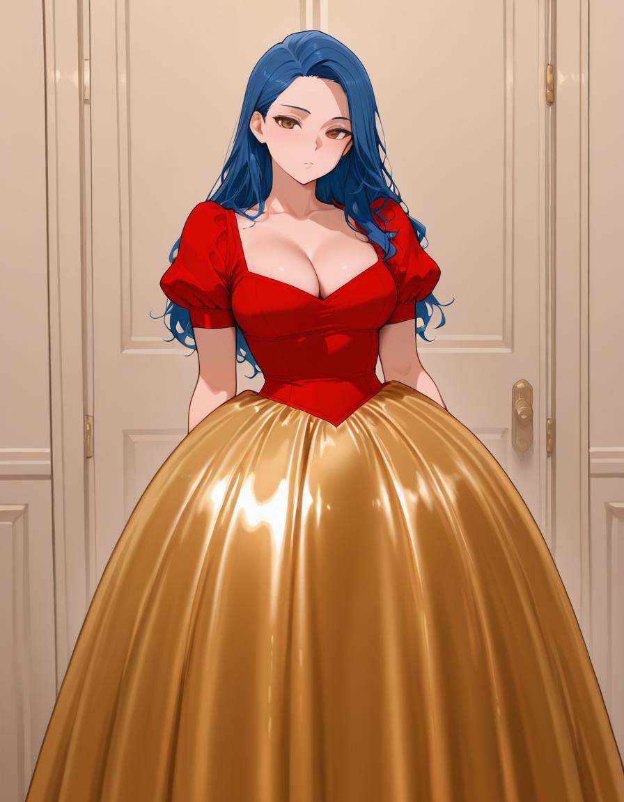 plaincolor ballgown long dress,  best quality,  amazing quality on Tensor.Art