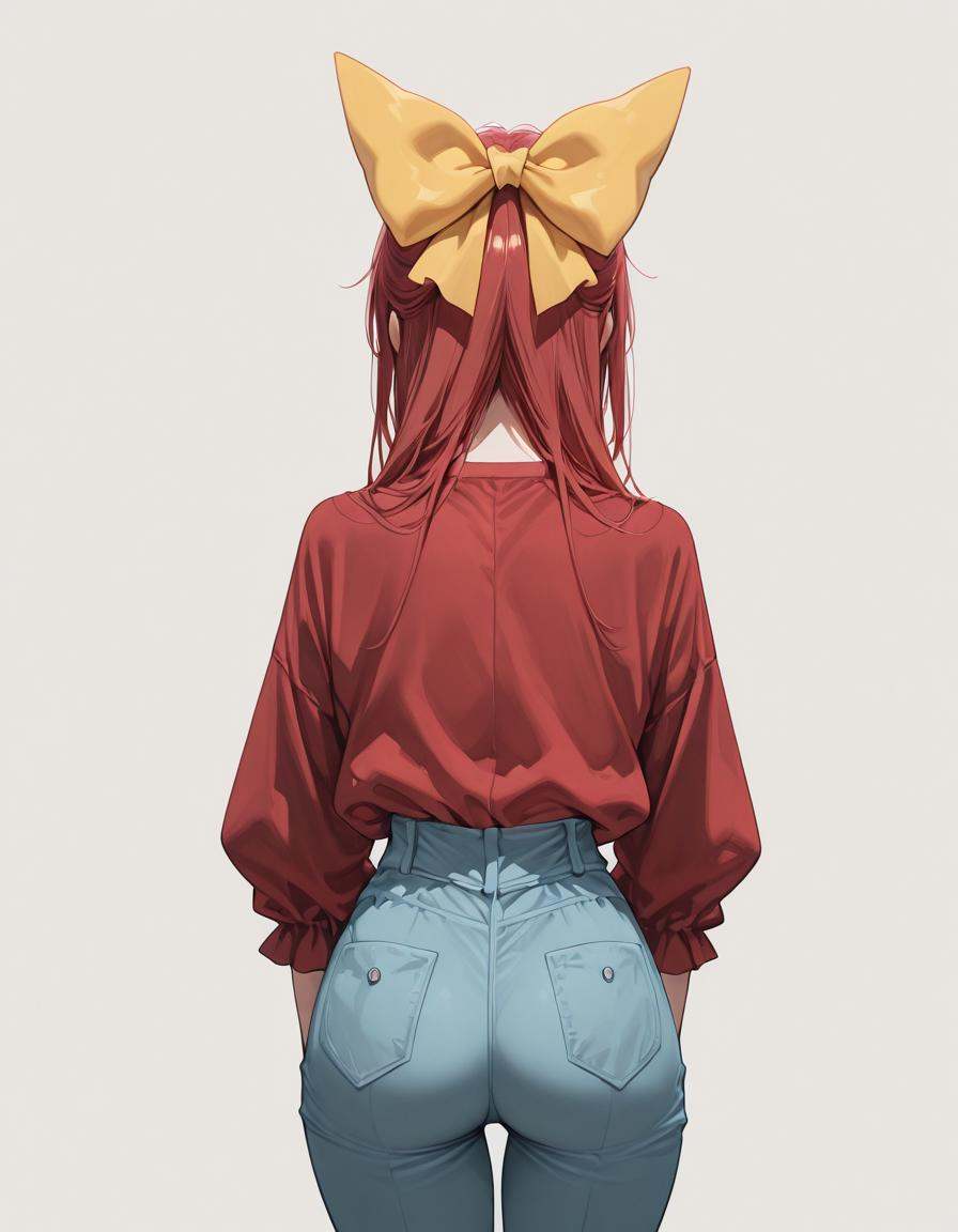 1girl,  red SHIRT,  blue pants on Tensor.Art