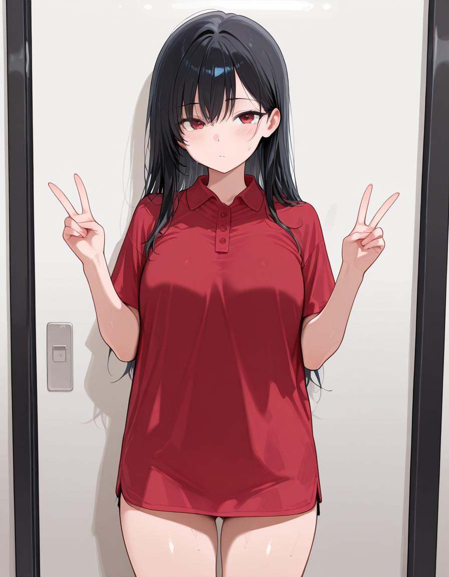 po1oshirt,  red polo shirt, on Tensor.Art