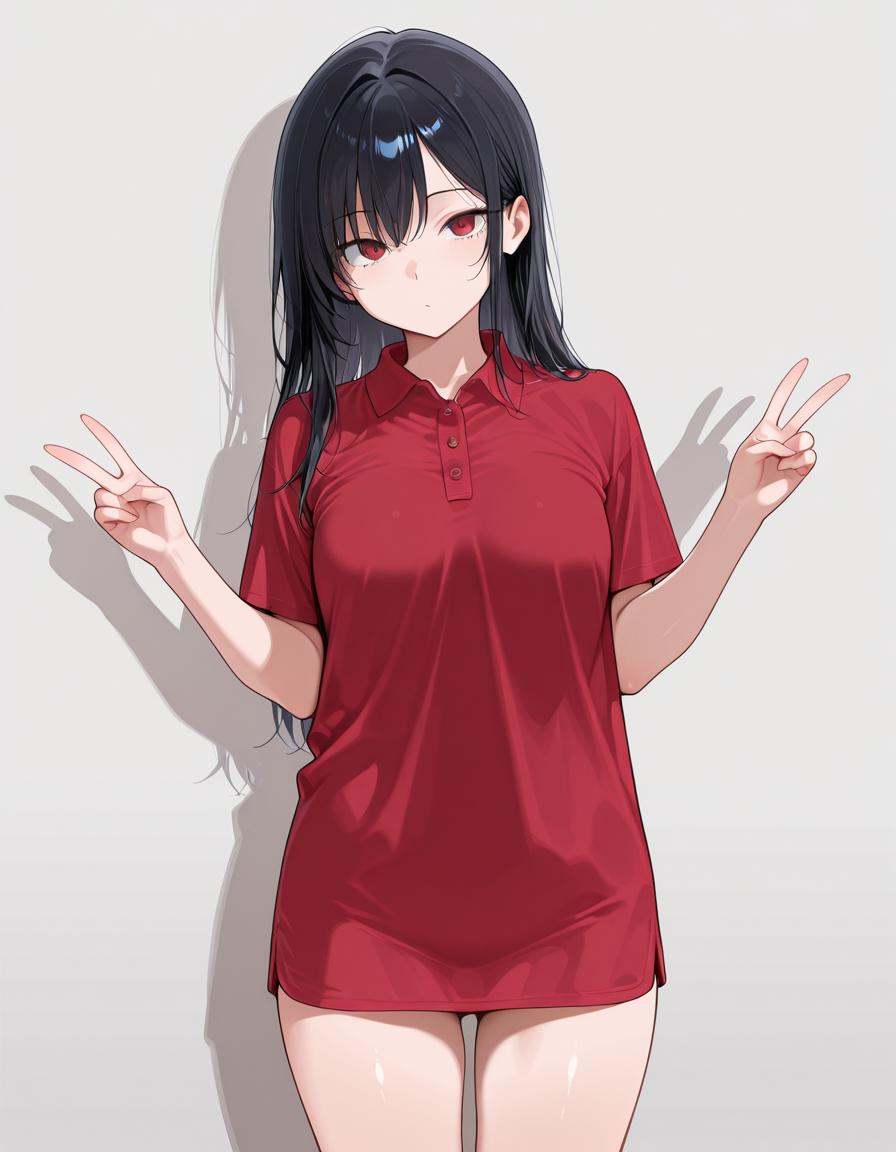 po1oshirt,  red polo shirt, on Tensor.Art