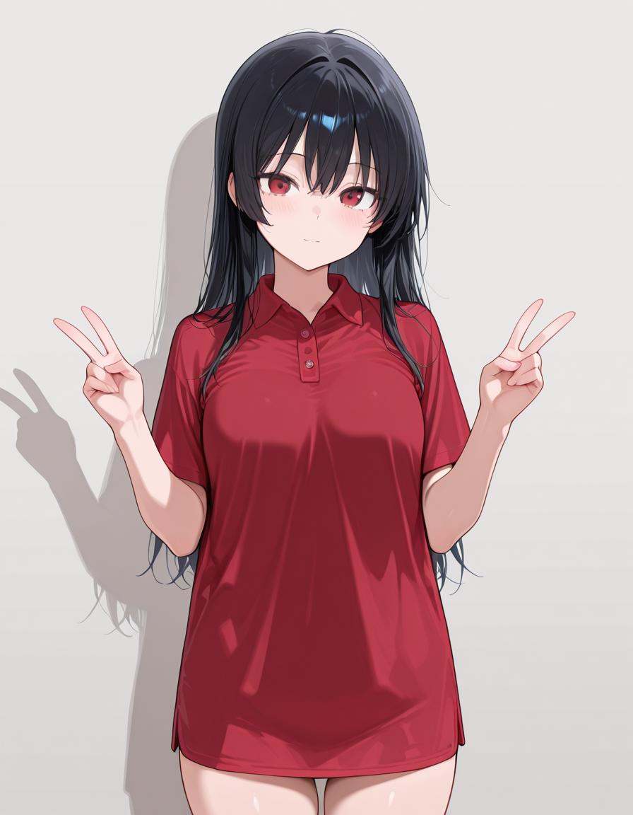 po1oshirt,  red polo shirt, on Tensor.Art