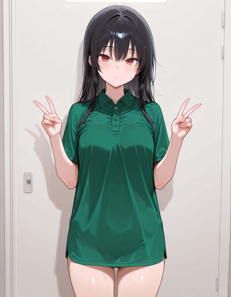 po1oshirt,  green polo shirt, on Tensor.Art