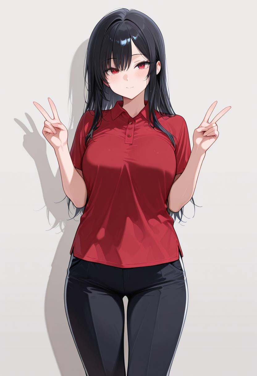 po1oshirt,  red polo shirt, on Tensor.Art