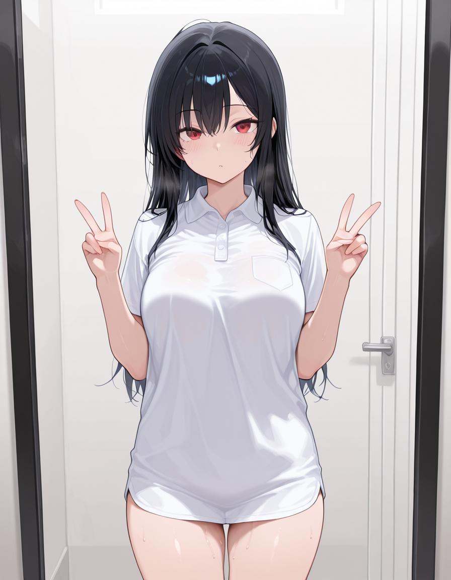 po1oshirt,  white polo shirt, on Tensor.Art