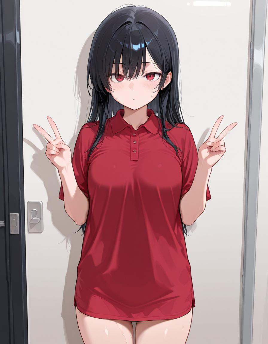 po1oshirt,  red polo shirt, on Tensor.Art