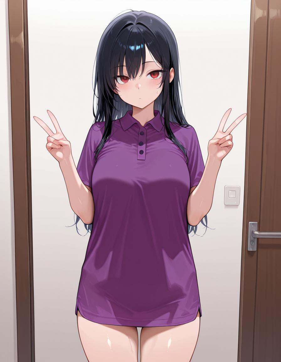po1oshirt,  purple polo shirt, on Tensor.Art