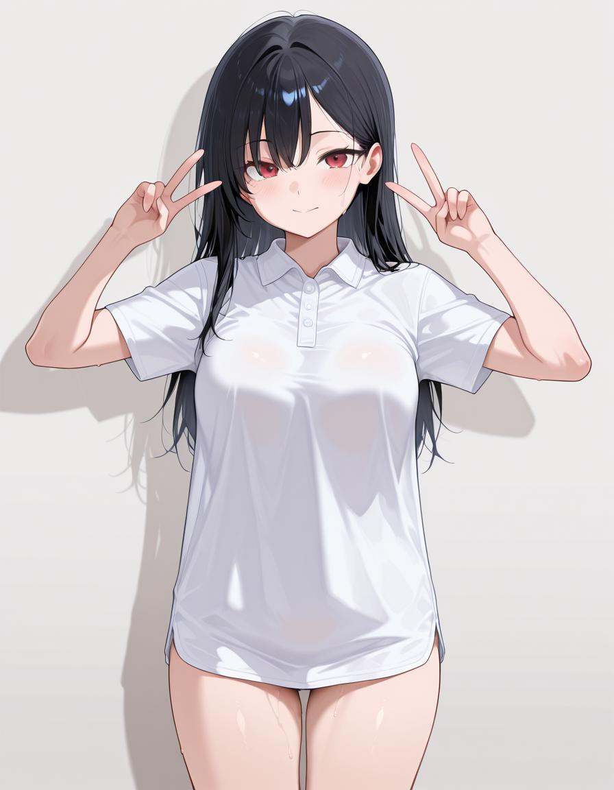 po1oshirt,  white polo shirt, on Tensor.Art
