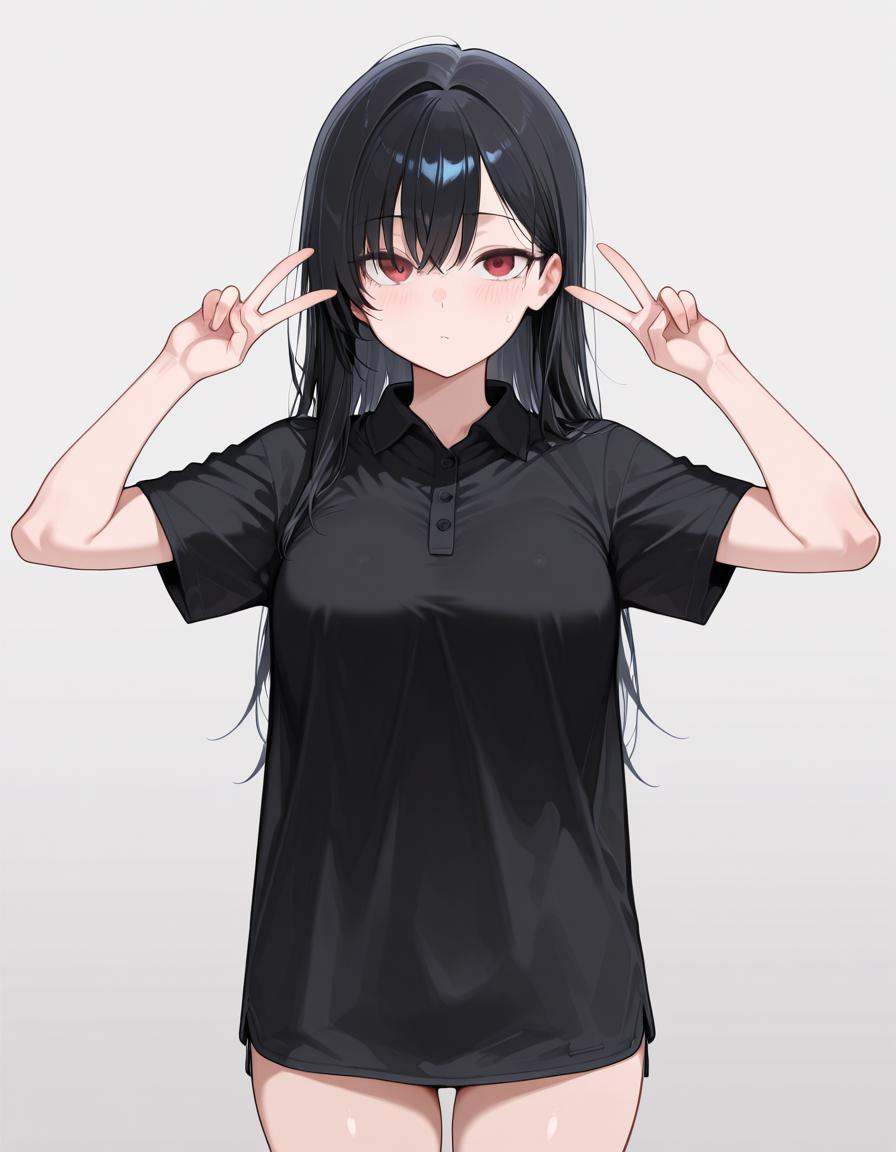 po1oshirt,  black polo shirt, on Tensor.Art