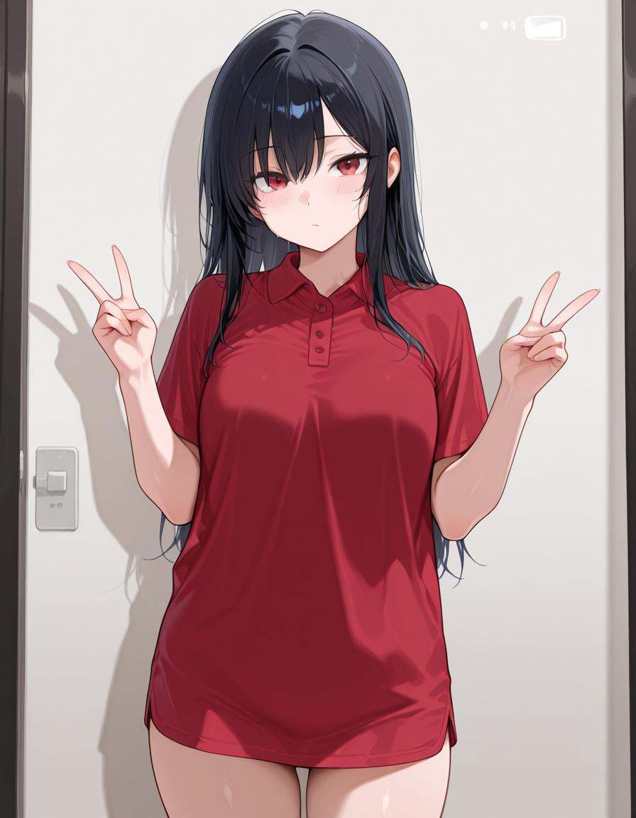 po1oshirt,  red polo shirt, on Tensor.Art