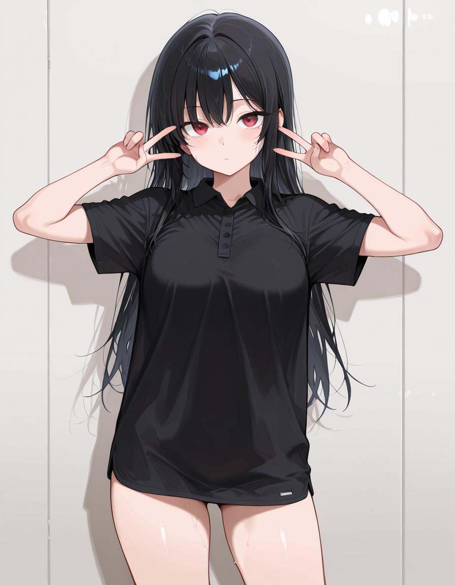 po1oshirt,  black polo shirt, on Tensor.Art