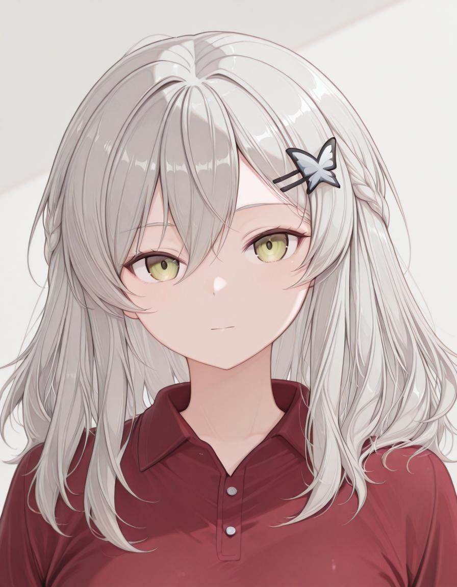 1girl,  po1osh1rt,  red polo shirt on Tensor.Art