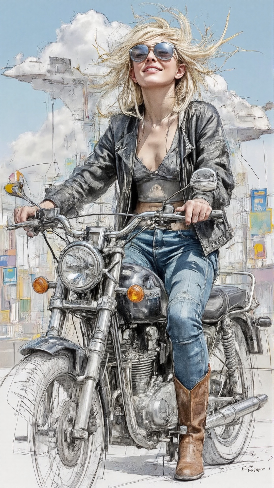 This is a unique photo that mixes multiple styles(cyberpunk,  anime art,  semi-realistic on Tensor.Art