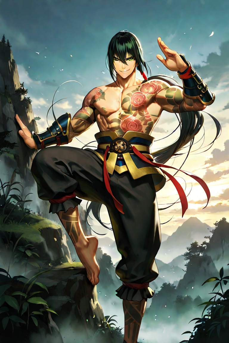 Male,  tall,  black hair on Tensor.Art