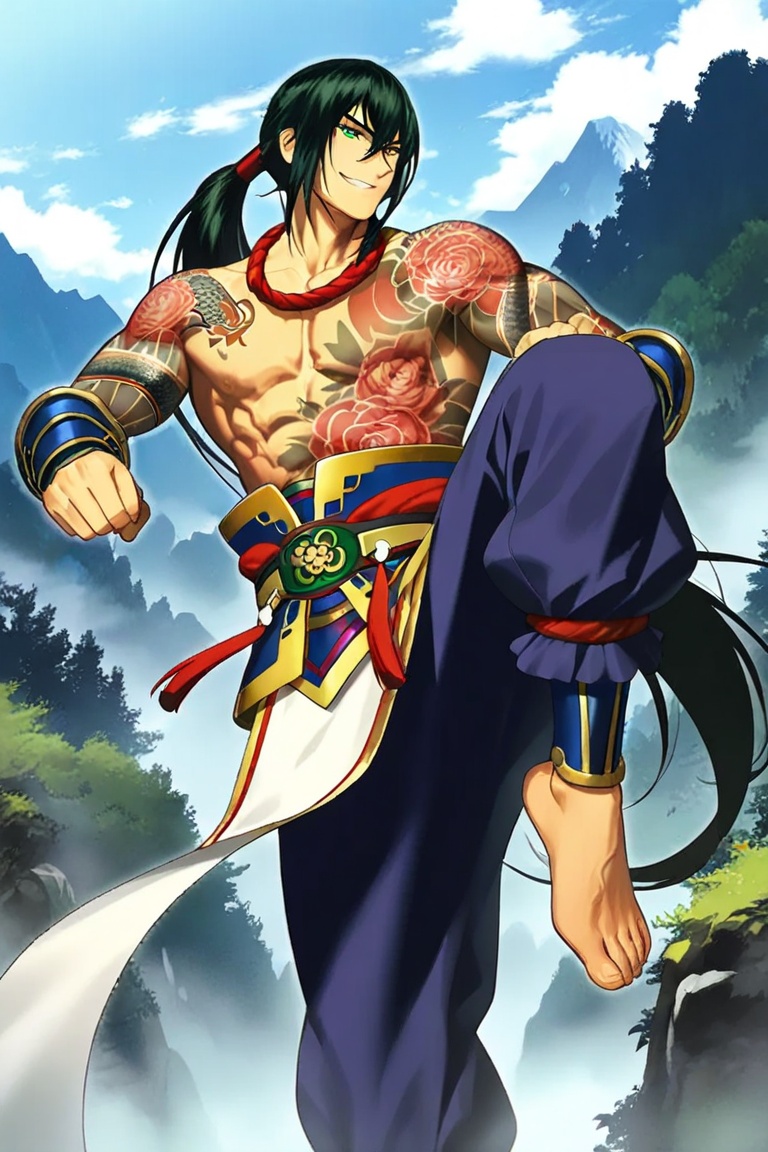 Male,  tall,  black hair on Tensor.Art