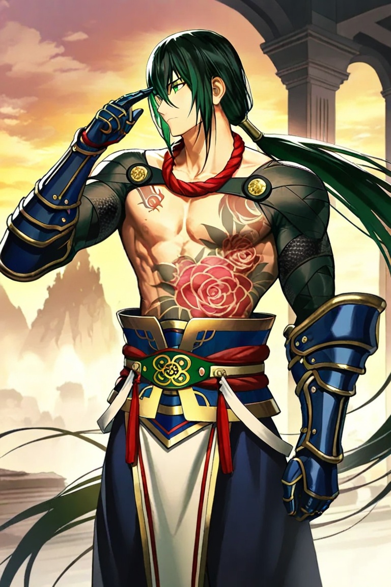 Male,  tall,  black hair on Tensor.Art
