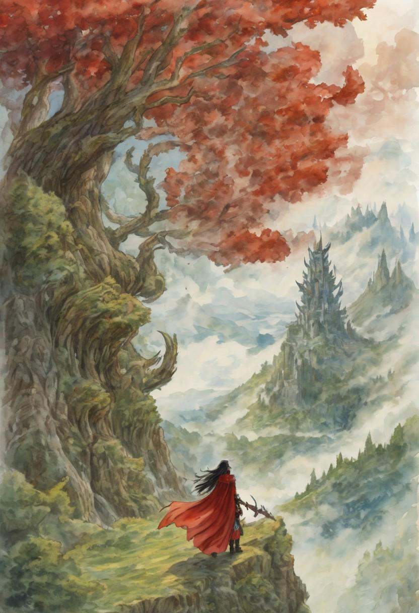 Long hair,  cloud,  cape on Tensor.Art