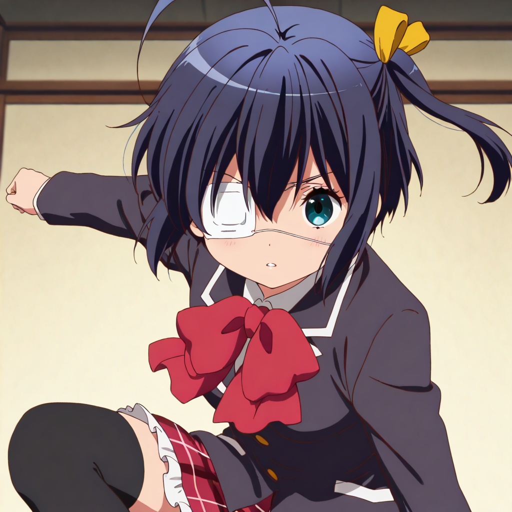Takanashi rikka,  Chuunibyou demo koi ga shitai!,  black hair on Tensor.Art