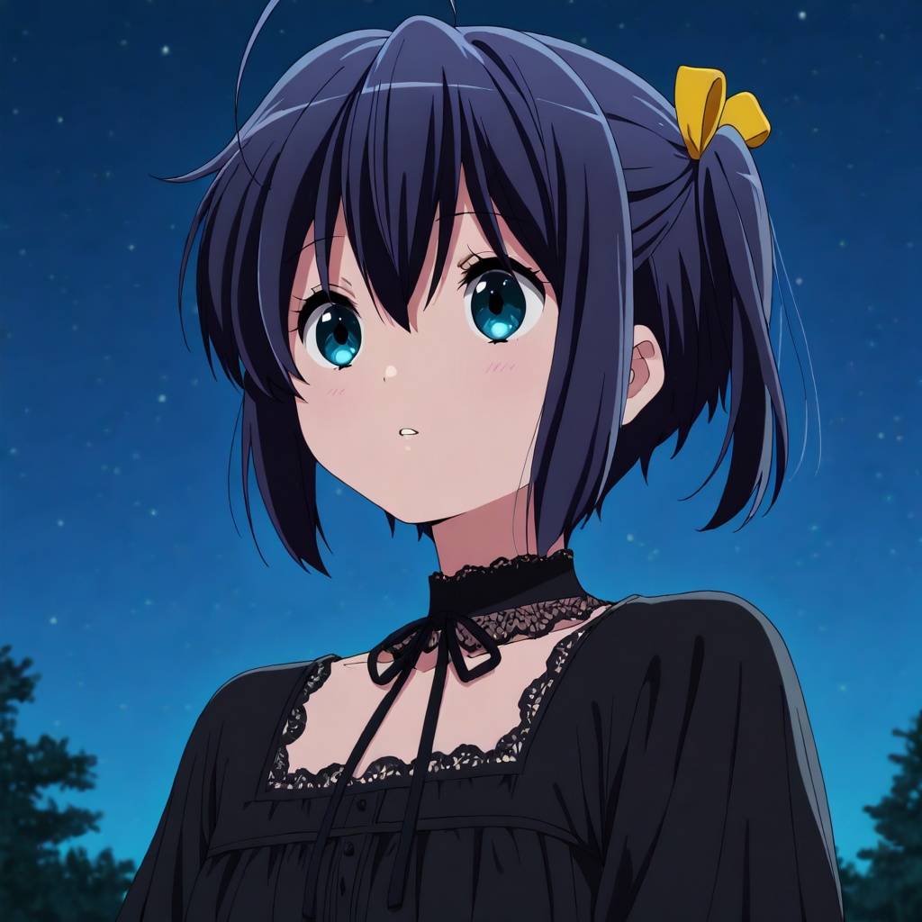Takanashi rikka,  Chuunibyou demo koi ga shitai!,  black hair on Tensor.Art