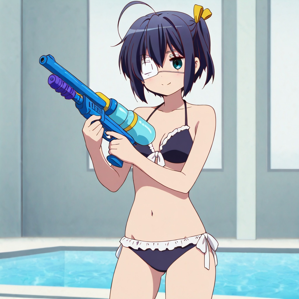 Takanashi rikka,  Chuunibyou demo koi ga shitai!,  black hair on Tensor.Art