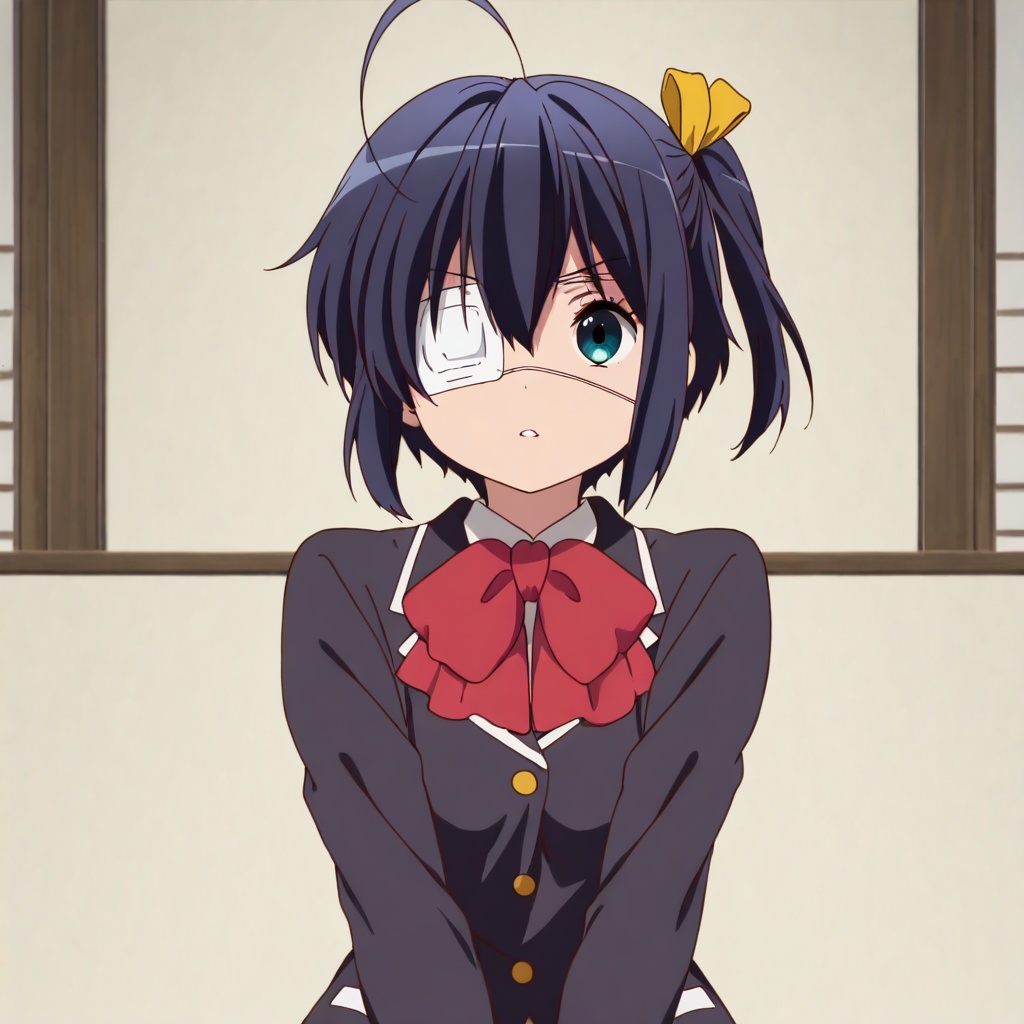 Takanashi rikka,  Chuunibyou demo koi ga shitai!,  black hair on Tensor.Art