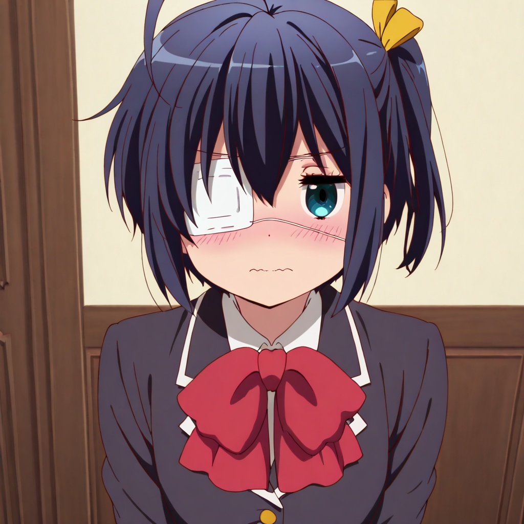 Takanashi rikka,  Chuunibyou demo koi ga shitai!,  black hair on Tensor.Art