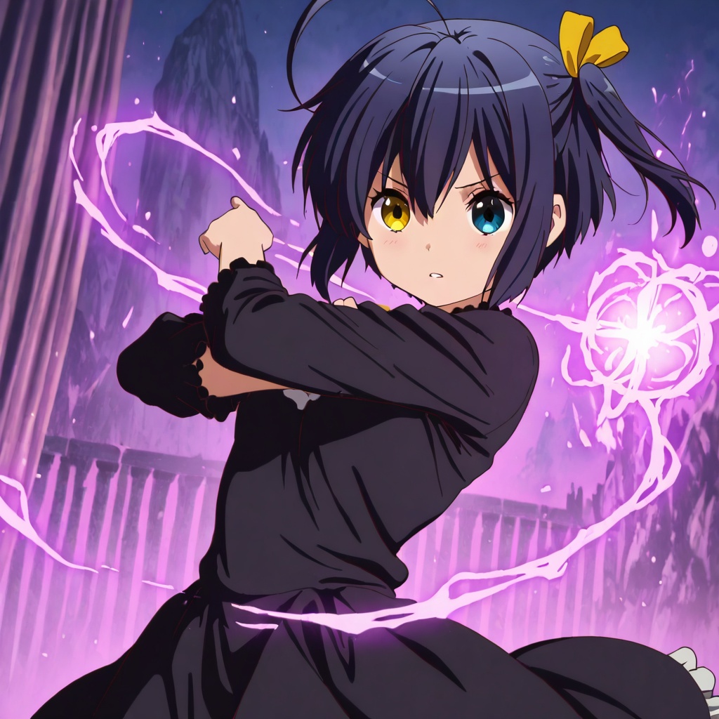 Takanashi rikka,  Chuunibyou demo koi ga shitai!,  black hair on Tensor.Art