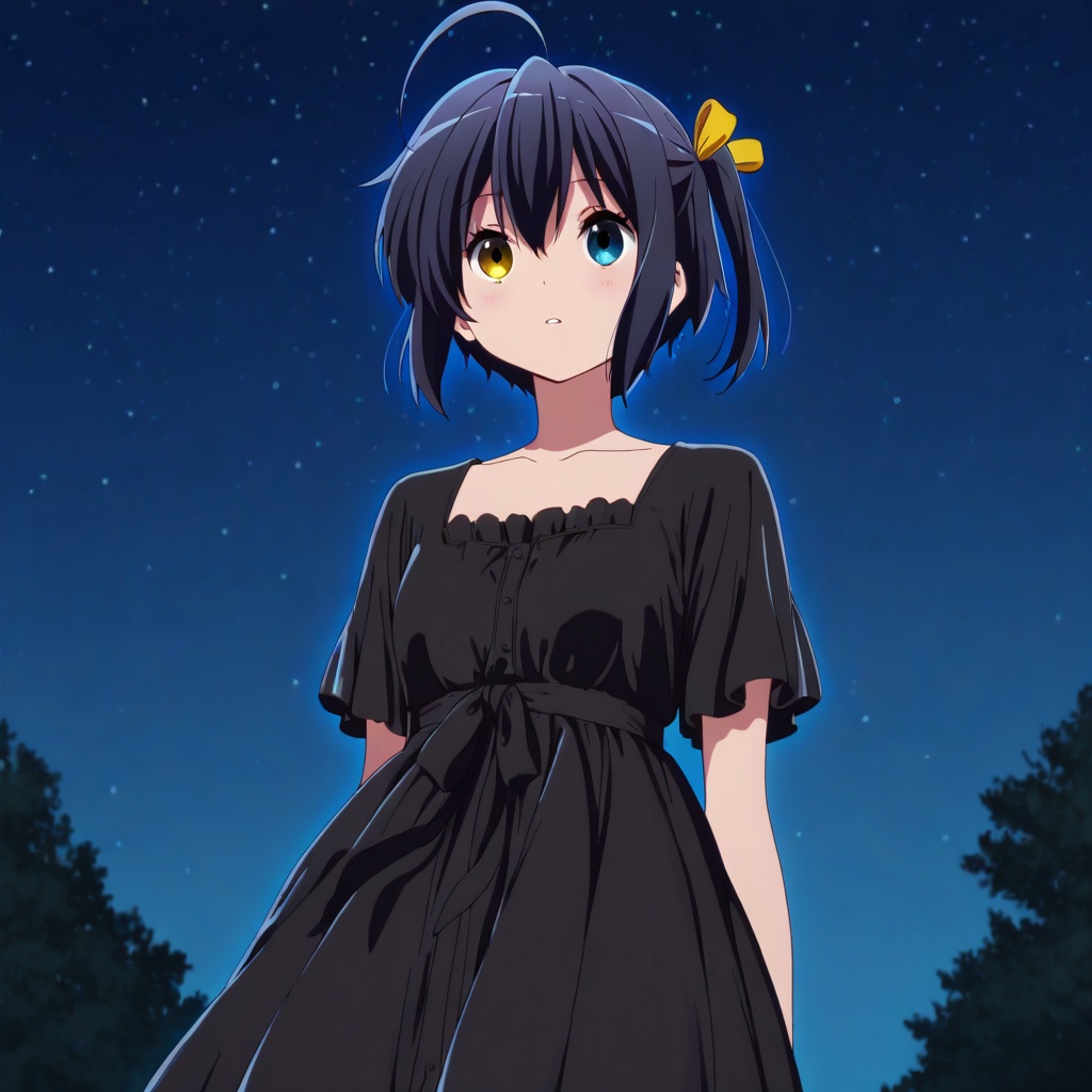 Takanashi rikka,  Chuunibyou demo koi ga shitai!,  black hair on Tensor.Art
