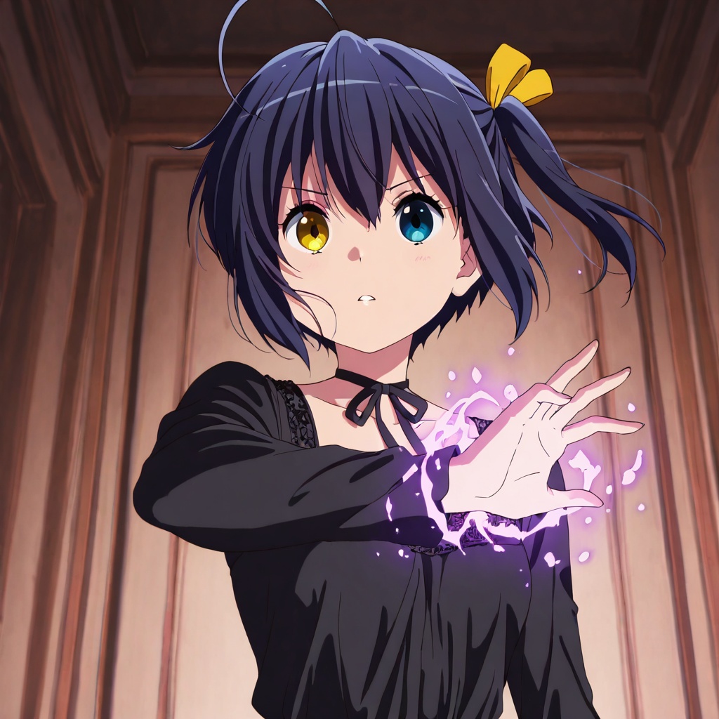 Takanashi rikka,  Chuunibyou demo koi ga shitai!,  black hair on Tensor.Art
