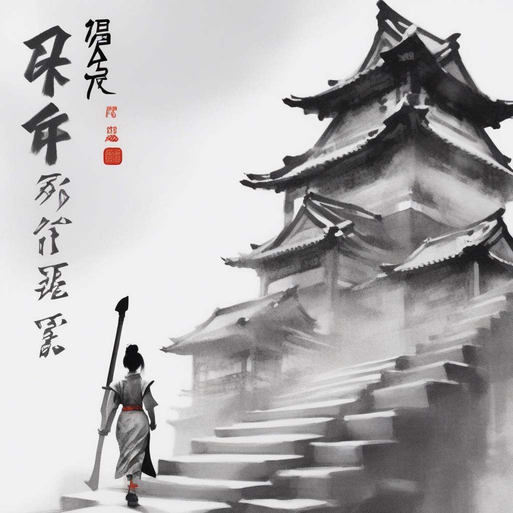 axe,  wide shot,  sumie ink paper texture on Tensor.Art