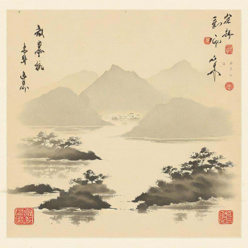 a swans in a lake art made with sumie ink the famous and so popular asian style ink art,  very detaile,  high resolution o...