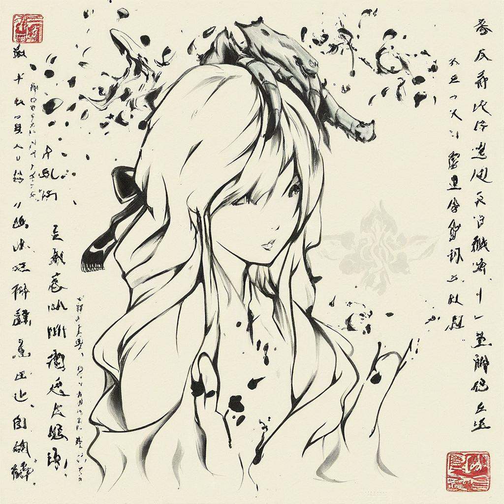 a dragon art made with sumie ink the famous and so popular asian ink art on Tensor.Art