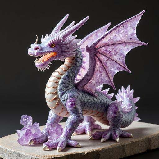 a dragon made entirely of florine stones on Tensor.Art