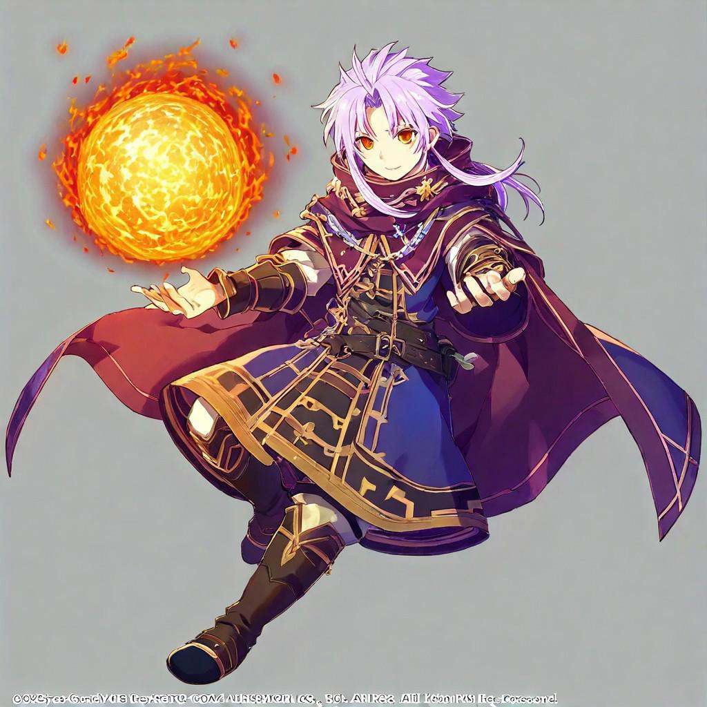 A woman wizards from a fantasy world creating a fire ball with her hands on Tensor.Art