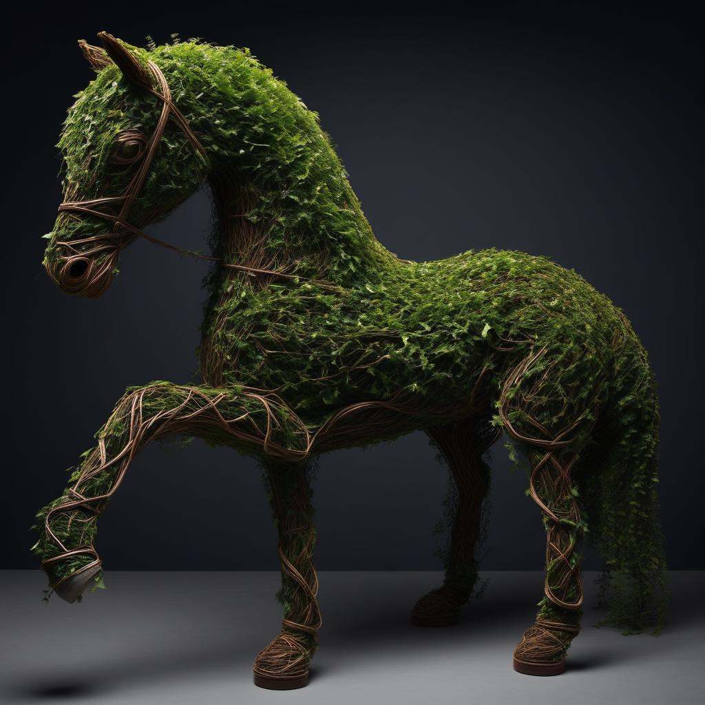 a horse made of vines on Tensor.Art