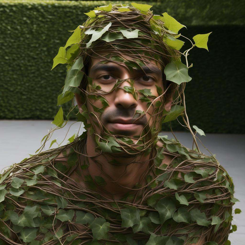 a man covered with vines on Tensor.Art