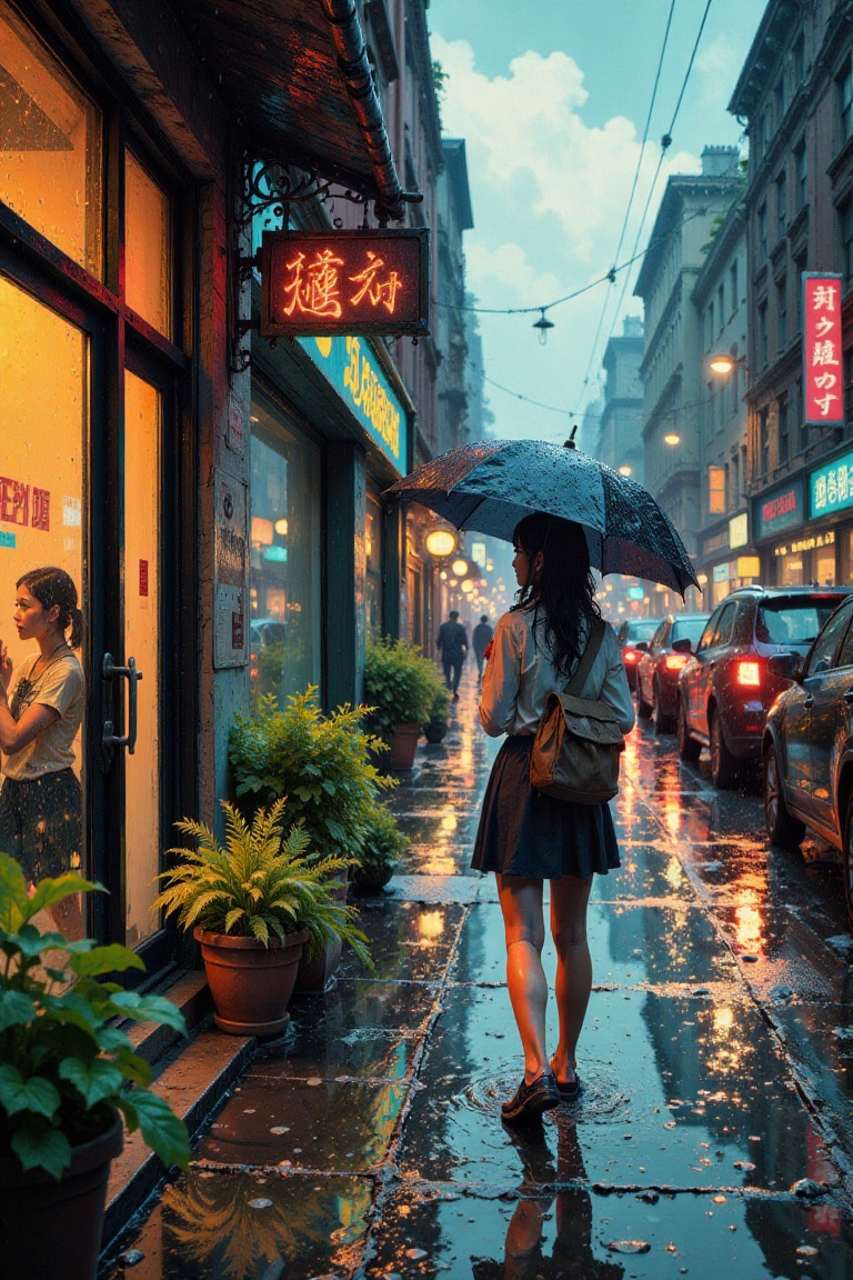 (A rain song is a love song,  a love song is a farewell song,  and as soon as I hummed it on Tensor.Art