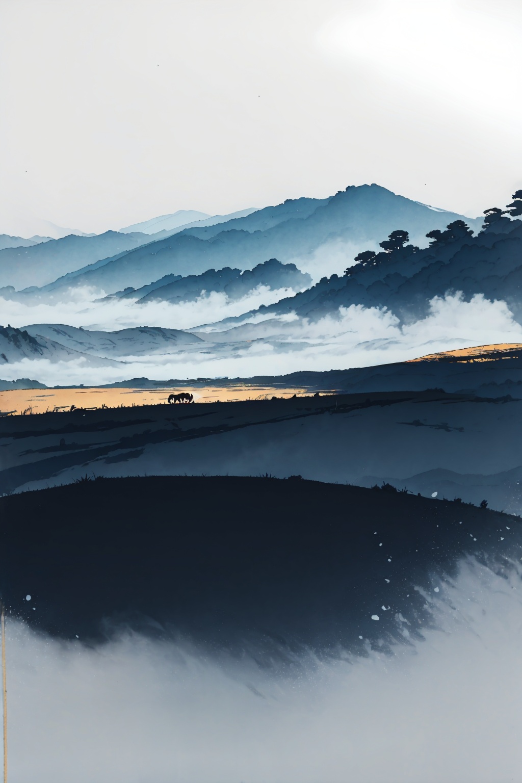 traditional Chinese ink painting,  ,  solo on Tensor.Art