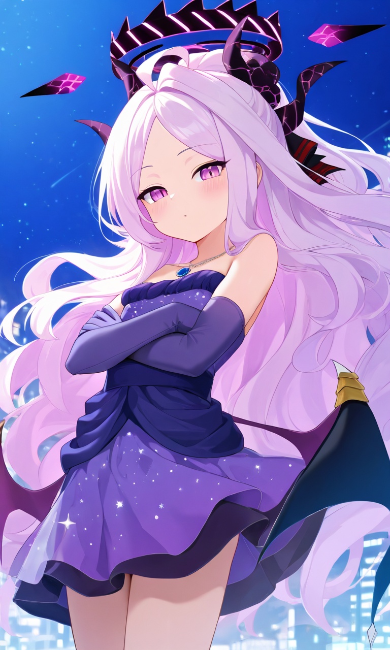 handfixer,  sorasaki_hina,  strapless_purple_dress on Tensor.Art