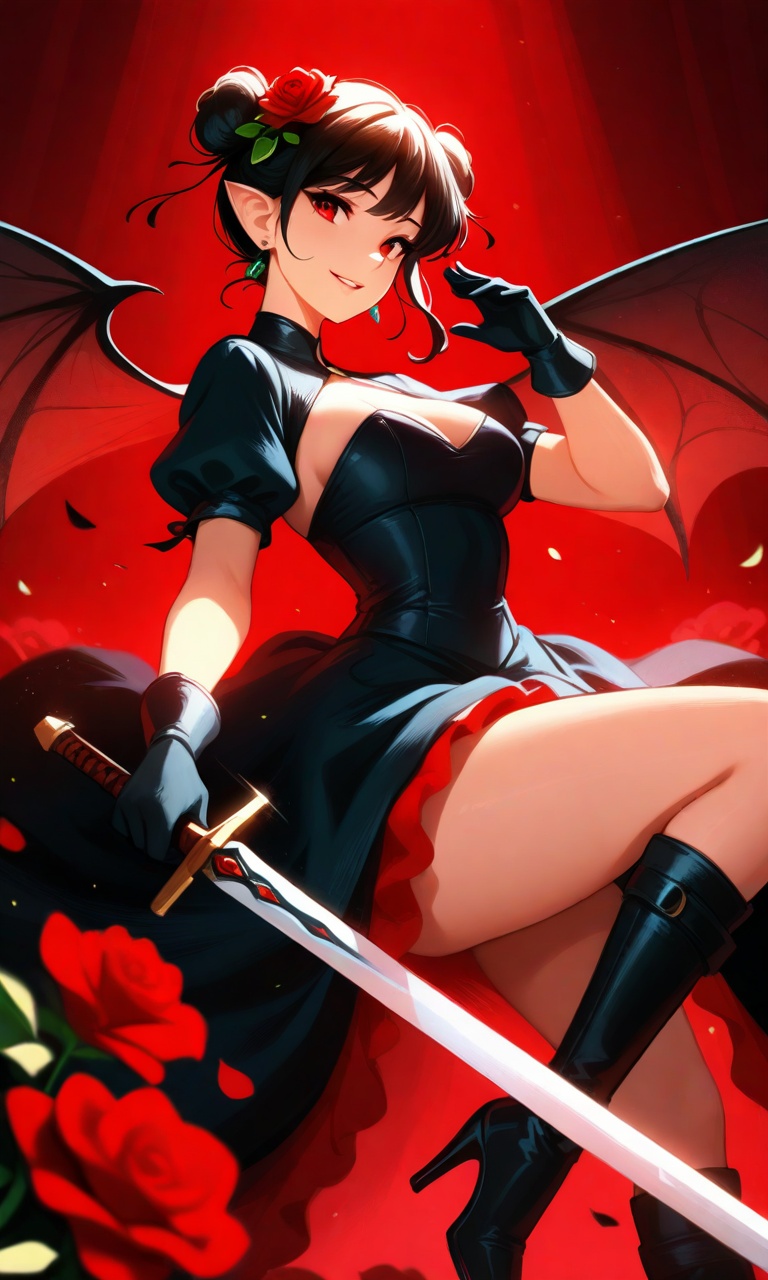 1girl,  solo,  breasts on Tensor.Art