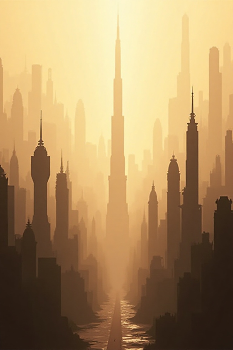 sepia-tinged photograph ,  Silhouette Art,  magnificent on Tensor.Art