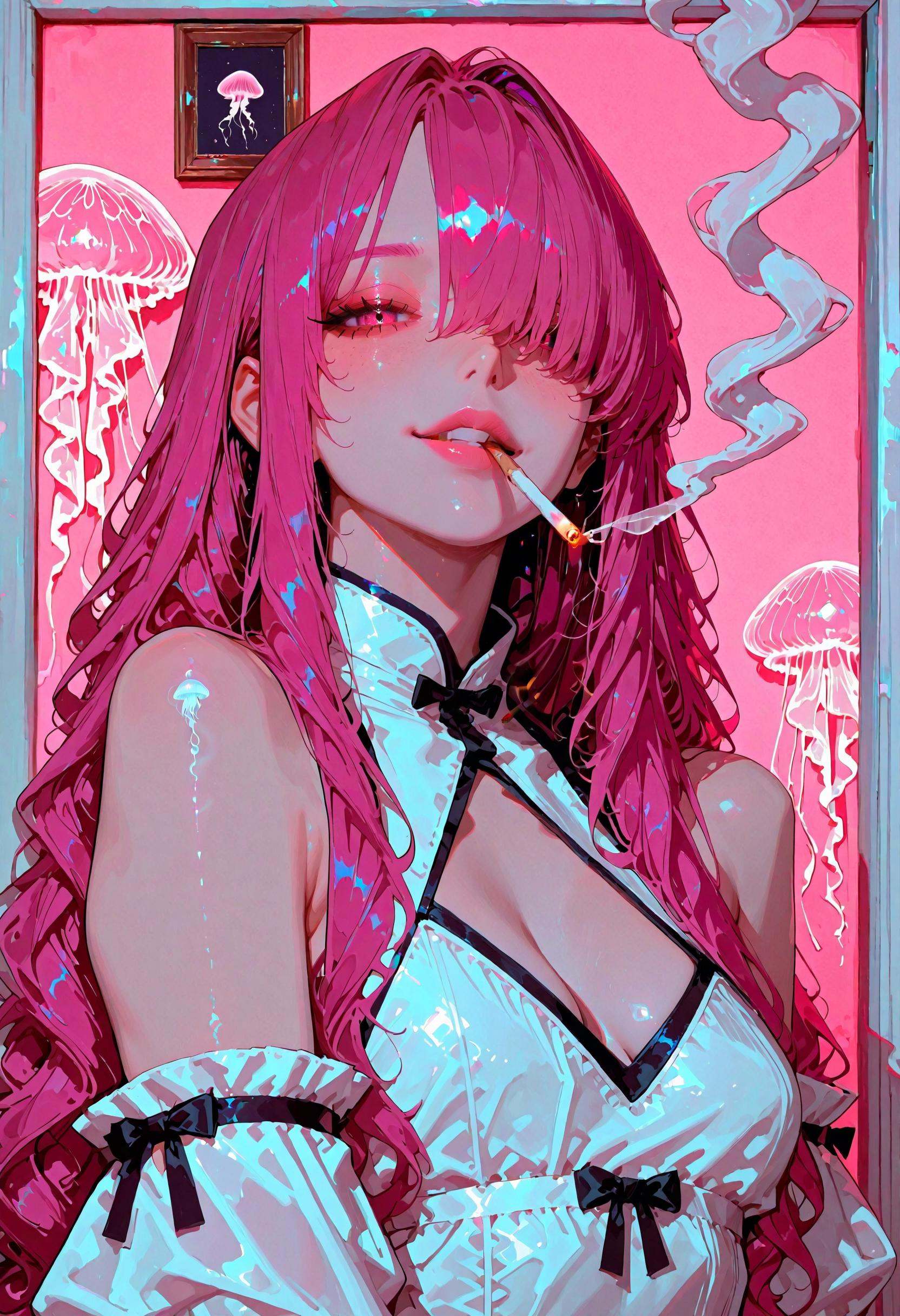 Unl1c2Fr,  1girl,  jellyfish on Tensor.Art